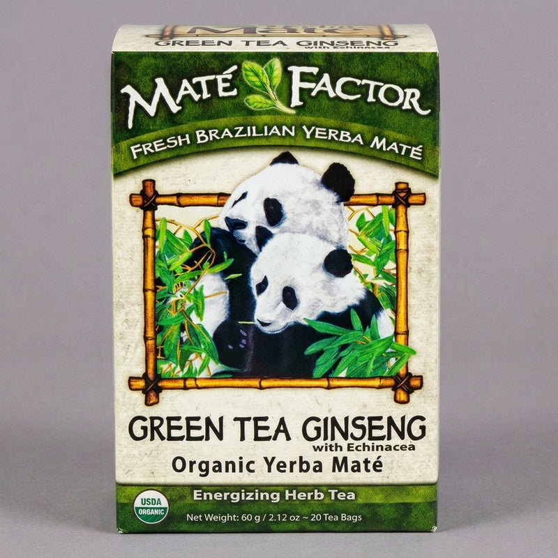 Grøn Te Ginseng med Echinacea — Økologisk yerba maté